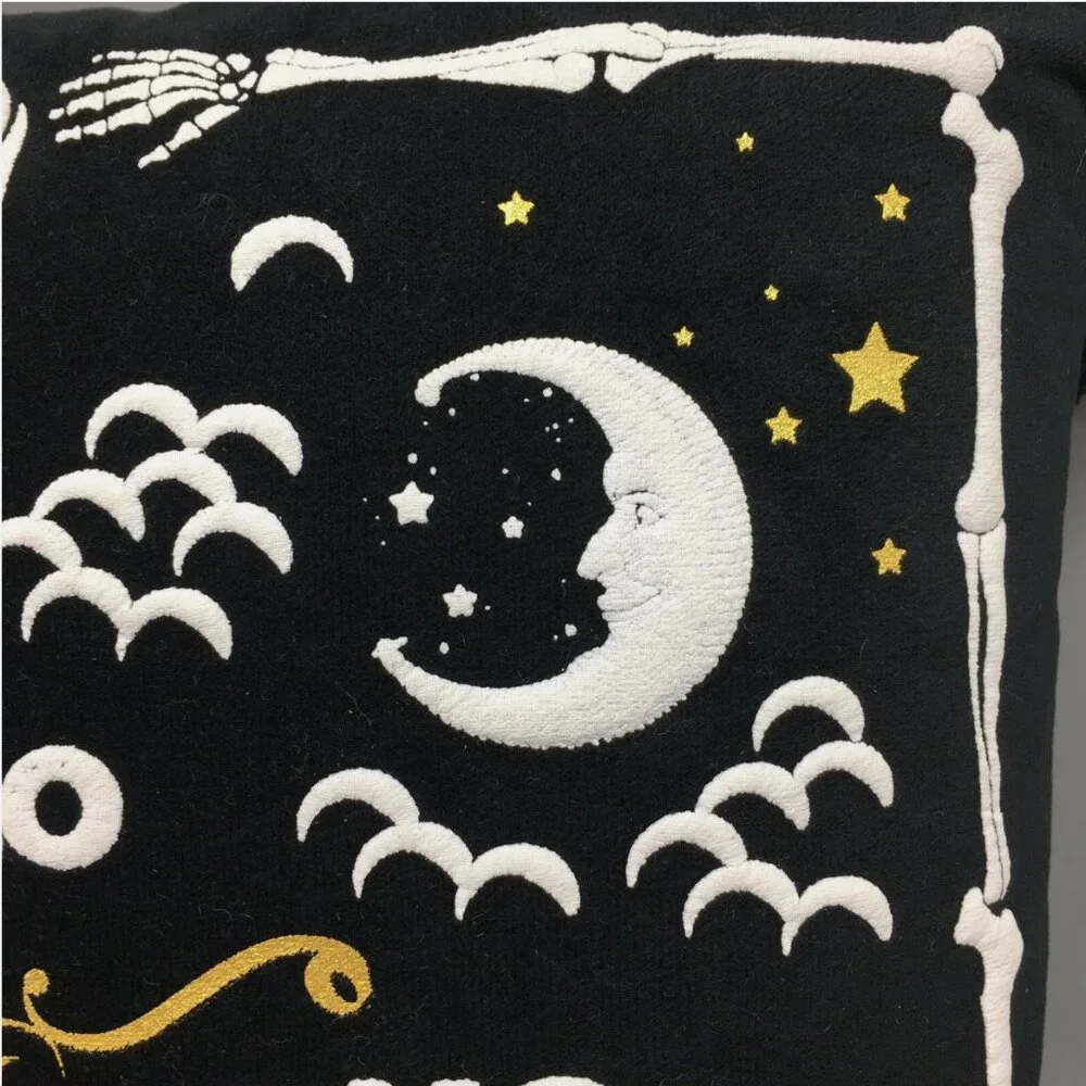 Thro Halloween Ouija Board Palmistry Fortune Teller Feather Pillow Decor Tassels